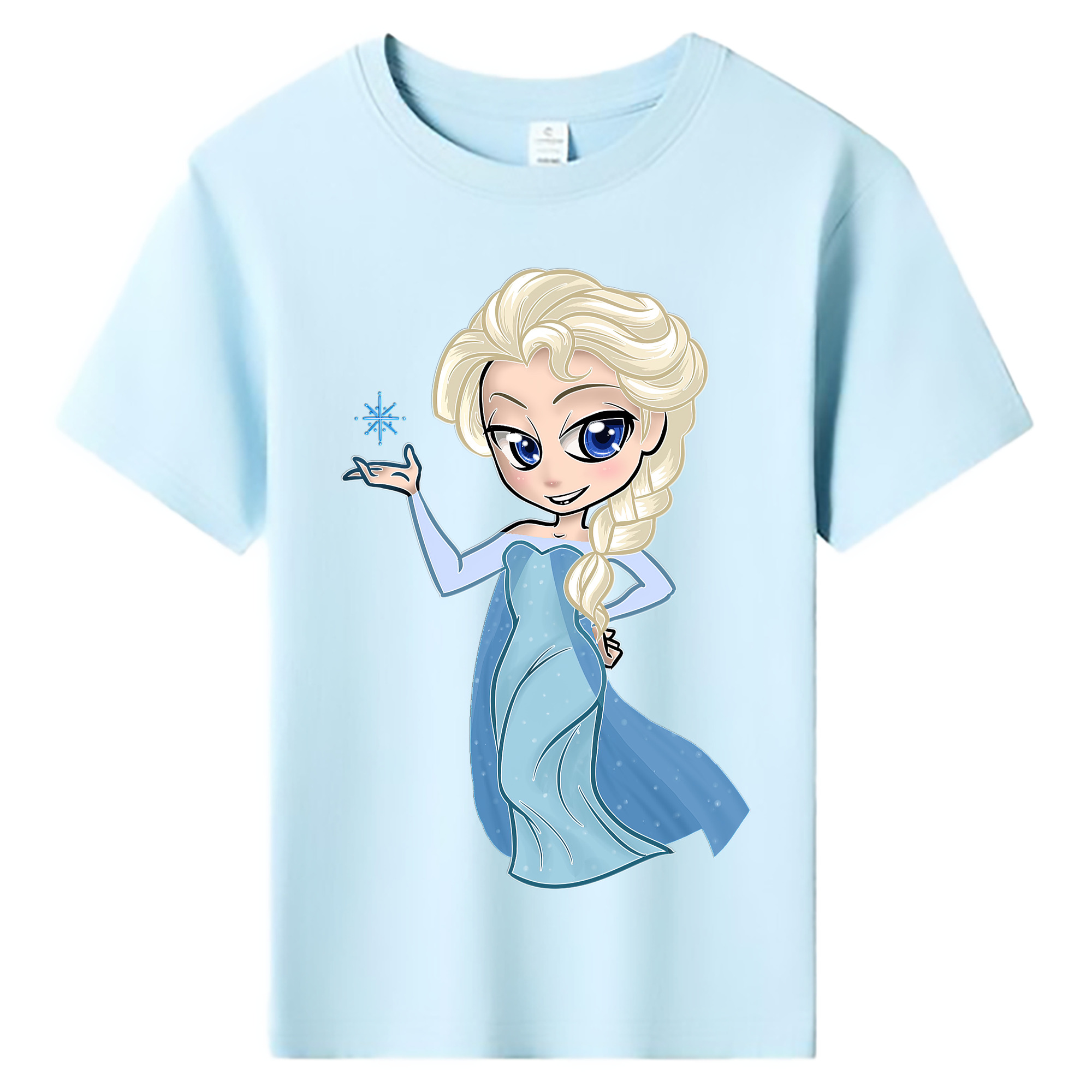 （画像用） アナと雪の女王 アンナ エルサ Frozen Anna Elsa 綿100％キッズTシャツ（フロントプリント）